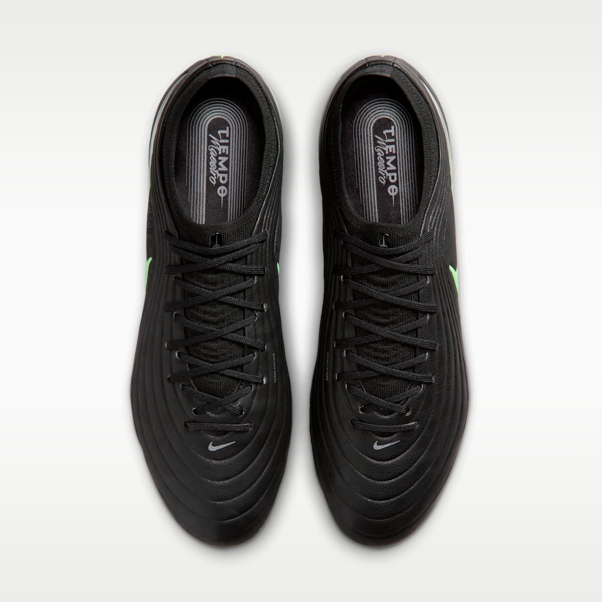 Nike Tiempo Maestro Elite Artificial-Grass Low-Top Soccer Cleats - Black/Black/Illusion Green - Image 4