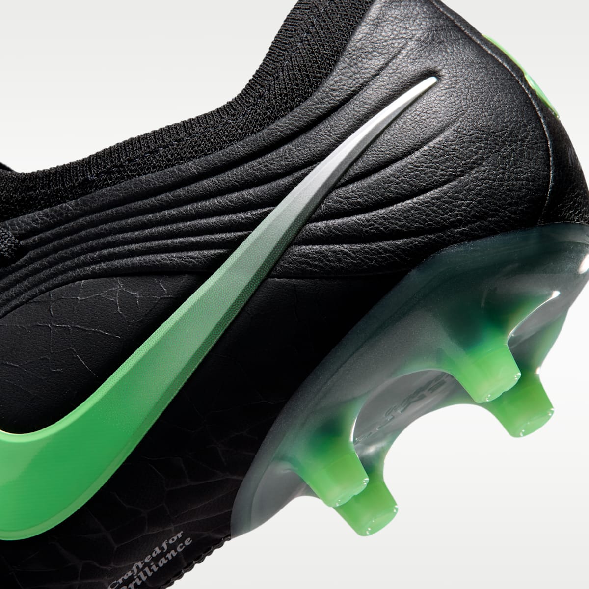 Nike Tiempo Maestro Elite Artificial-Grass Low-Top Soccer Cleats - Black/Black/Illusion Green - Image 9