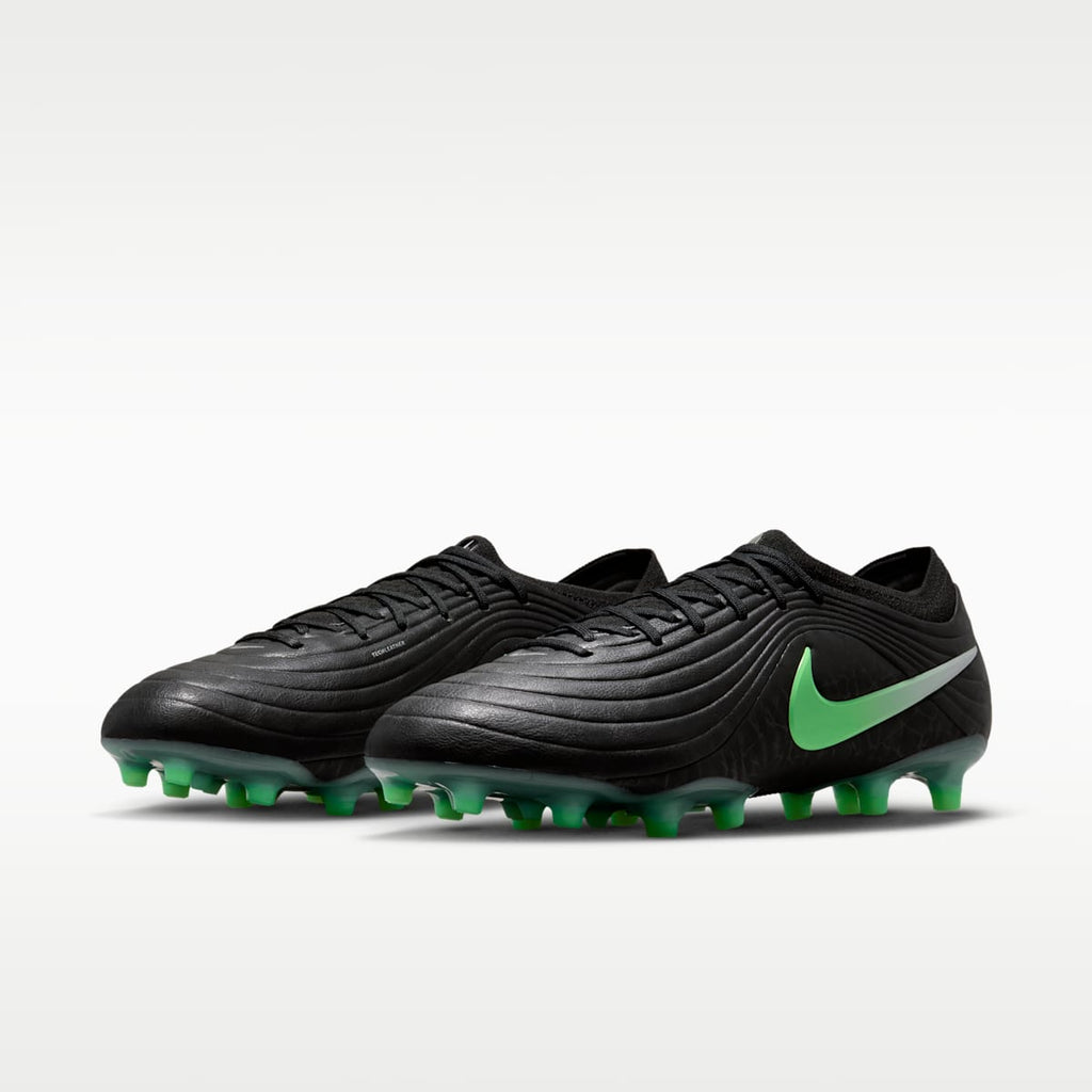 Nike Tiempo Maestro Elite Artificial-Grass Low-Top Soccer Cleats - Black/Black/Illusion Green - Image 5