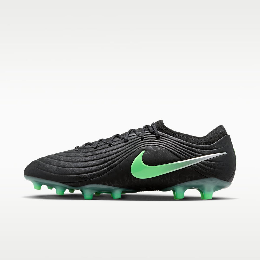 Nike Tiempo Maestro Elite Artificial-Grass Low-Top Soccer Cleats - Black/Black/Illusion Green - Image 1