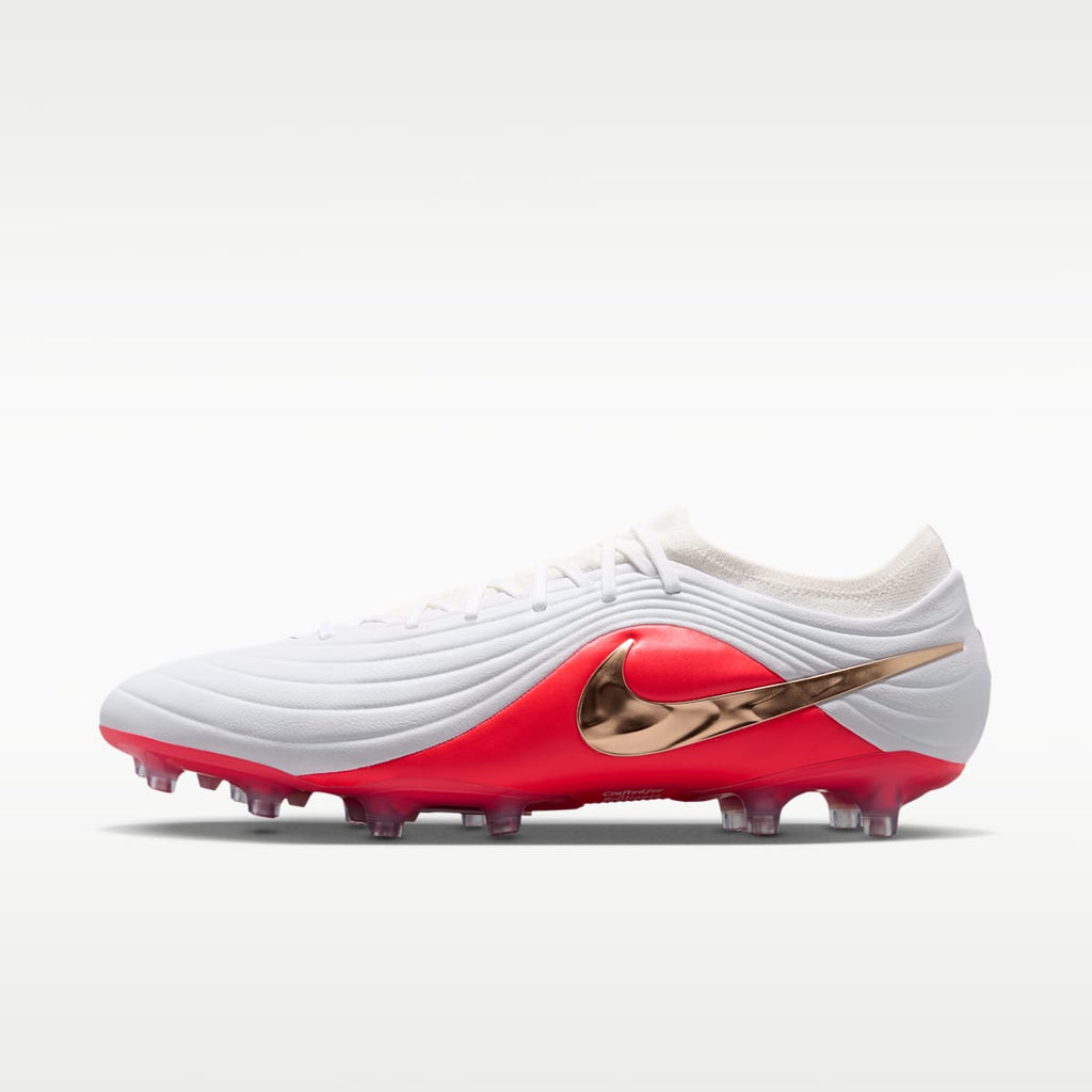 Nike Tiempo Maestro Elite Artificial-Grass Low-Top Soccer Cleats - White/Bright Crimson/Blur - Image 1