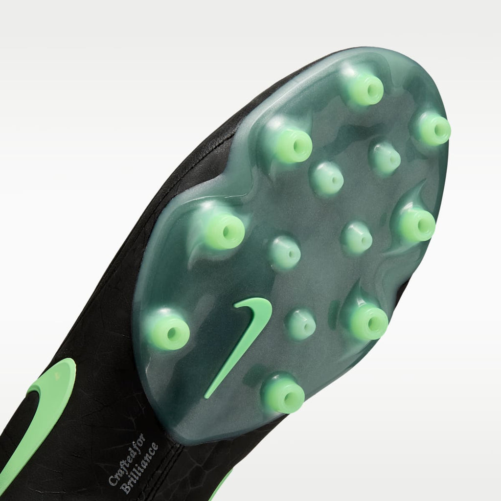 Nike Tiempo Maestro Elite Artificial-Grass Low-Top Soccer Cleats - Black/Black/Illusion Green - Image 7