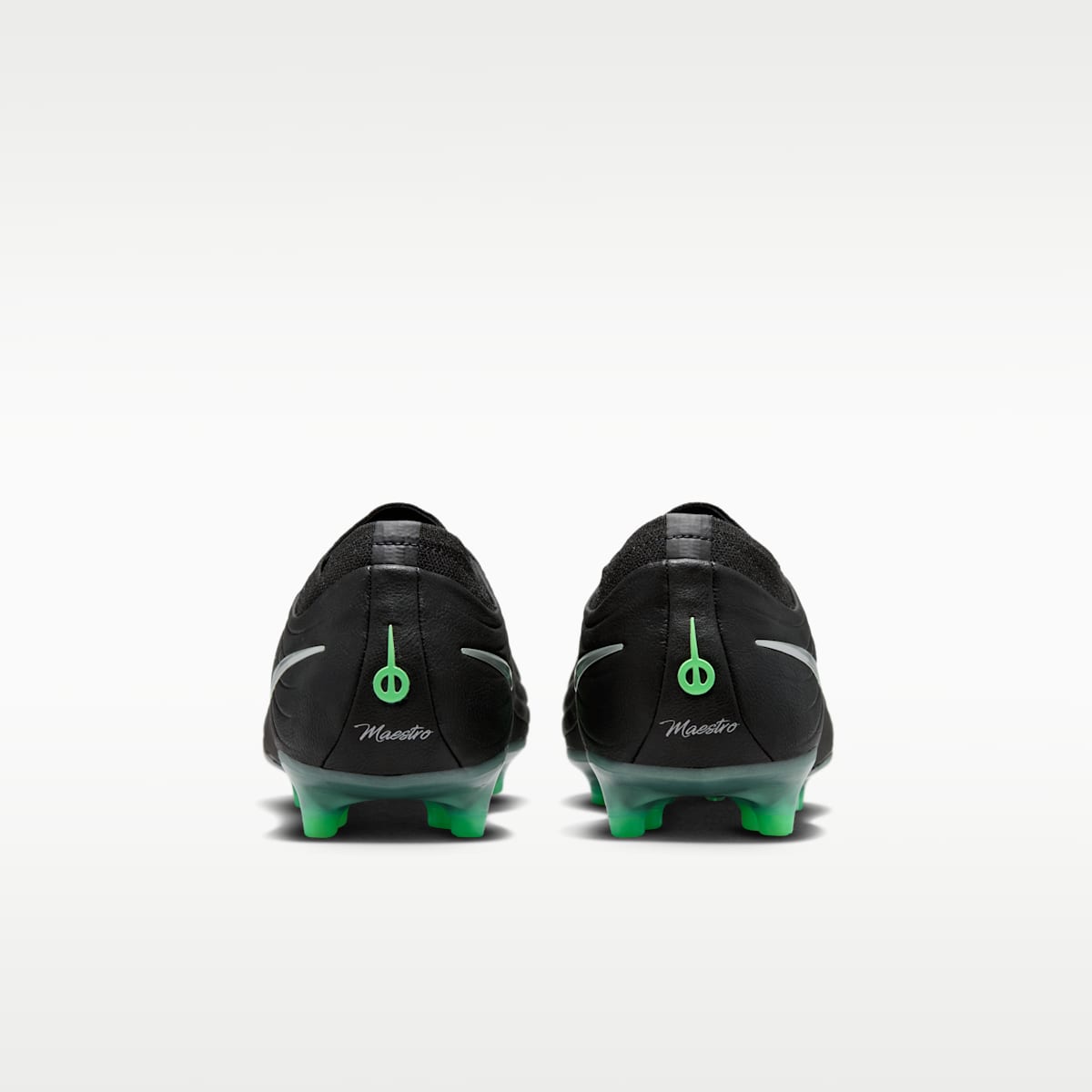 Nike Tiempo Maestro Elite Artificial-Grass Low-Top Soccer Cleats - Black/Black/Illusion Green - Image 6