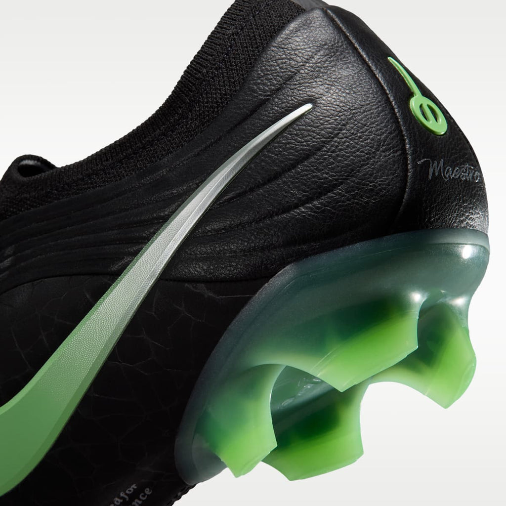 Women's Nike Tiempo Maestro Elite Firm-Ground Low-Top Soccer Cleats - Black/Black/Illusion Green