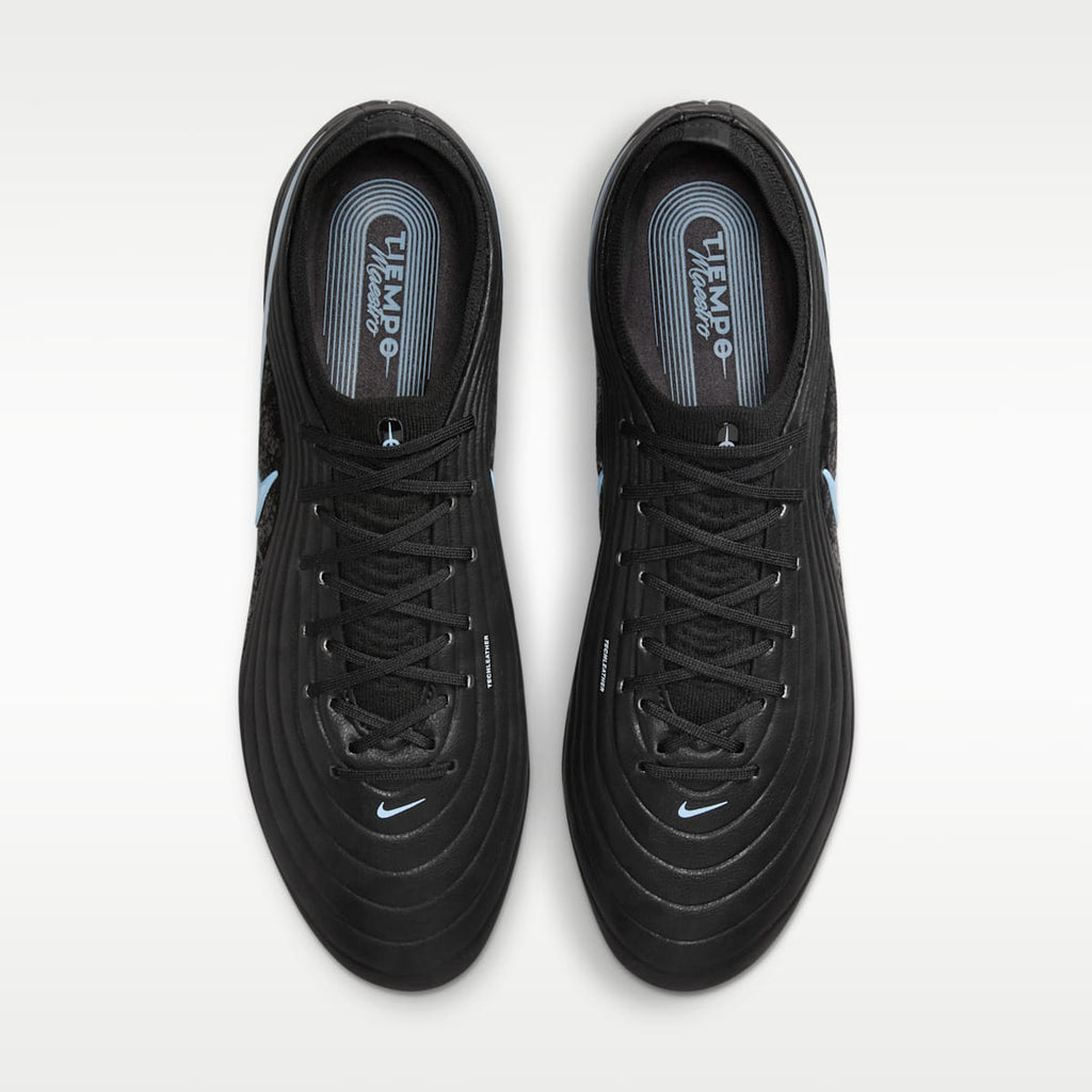 Nike Tiempo Maestro Elite Firm-Ground Low-Top Soccer Cleats - Black/Ice Blue - Image 4