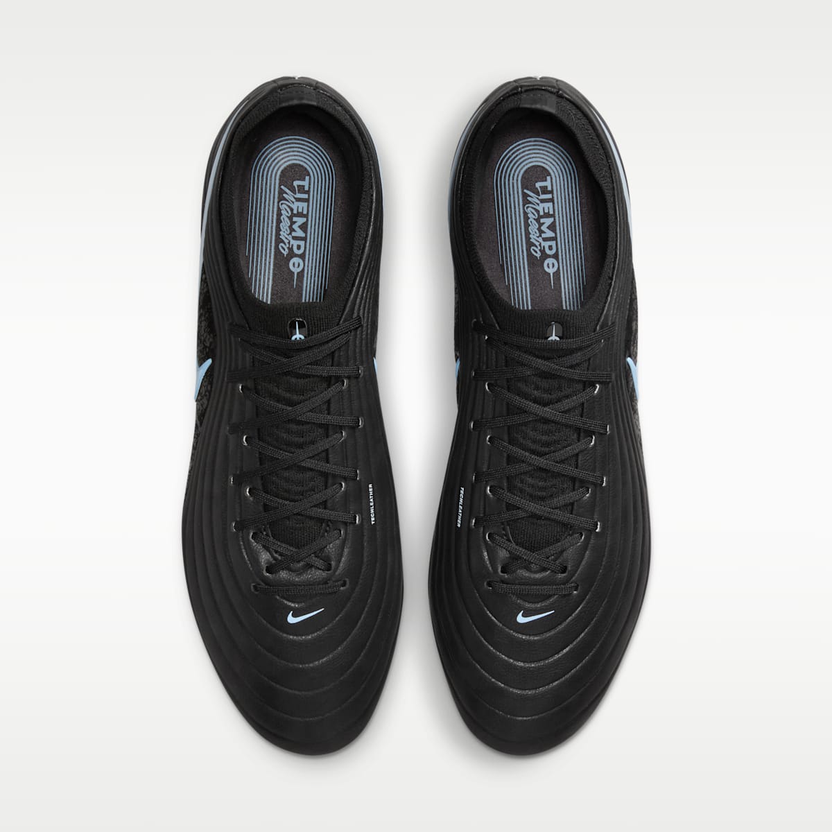 Nike Tiempo Maestro Elite Firm-Ground Low-Top Soccer Cleats - Black/Ice Blue - Image 4