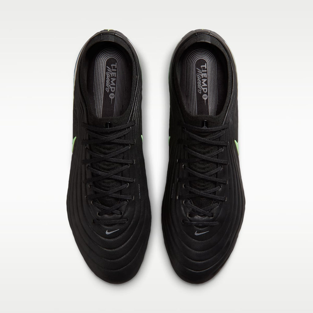 Women's Nike Tiempo Maestro Elite Firm-Ground Low-Top Soccer Cleats - Black/Black/Illusion Green