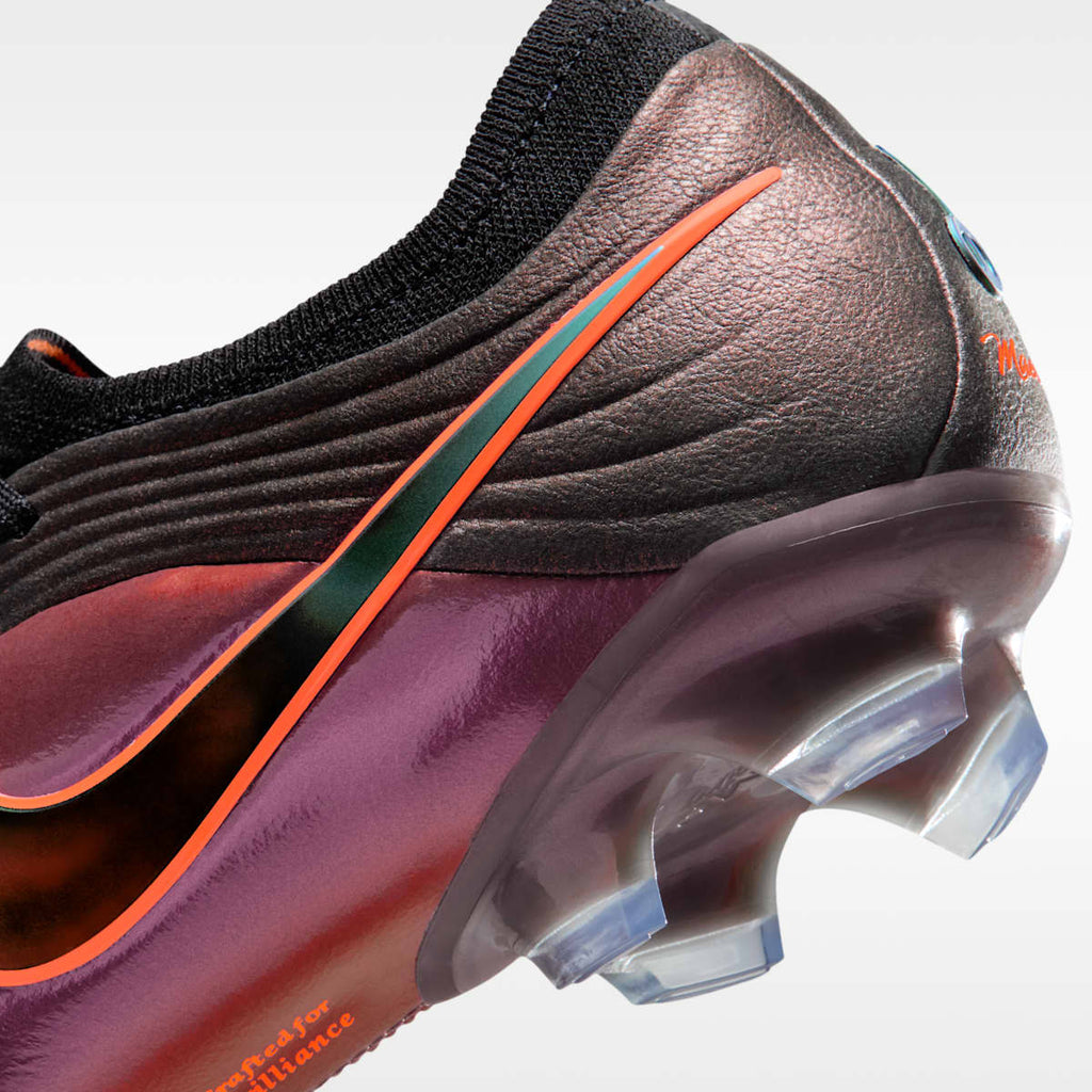 Nike Tiempo Maestro Elite LV8 Firm-Ground Low-Top Soccer Cleats - Black/Hyper Crimson/Laser Orange - Image 9