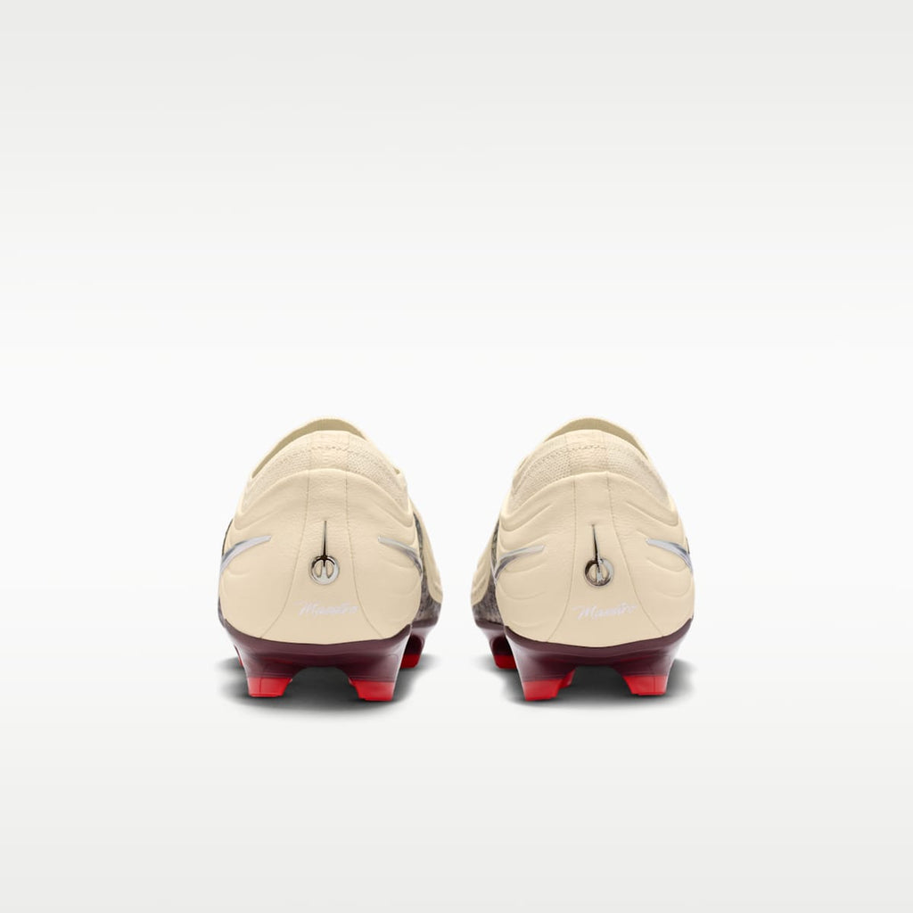 Nike United Tiempo Maestro Elite Firm-Ground Low-Top Soccer Cleats - Fossil/Burgundy Crush/Metallic Silver - Image 6