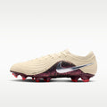Nike United Tiempo Maestro Elite Firm-Ground Low-Top Soccer Cleats - Fossil/Burgundy Crush/Metallic Silver - Image 1
