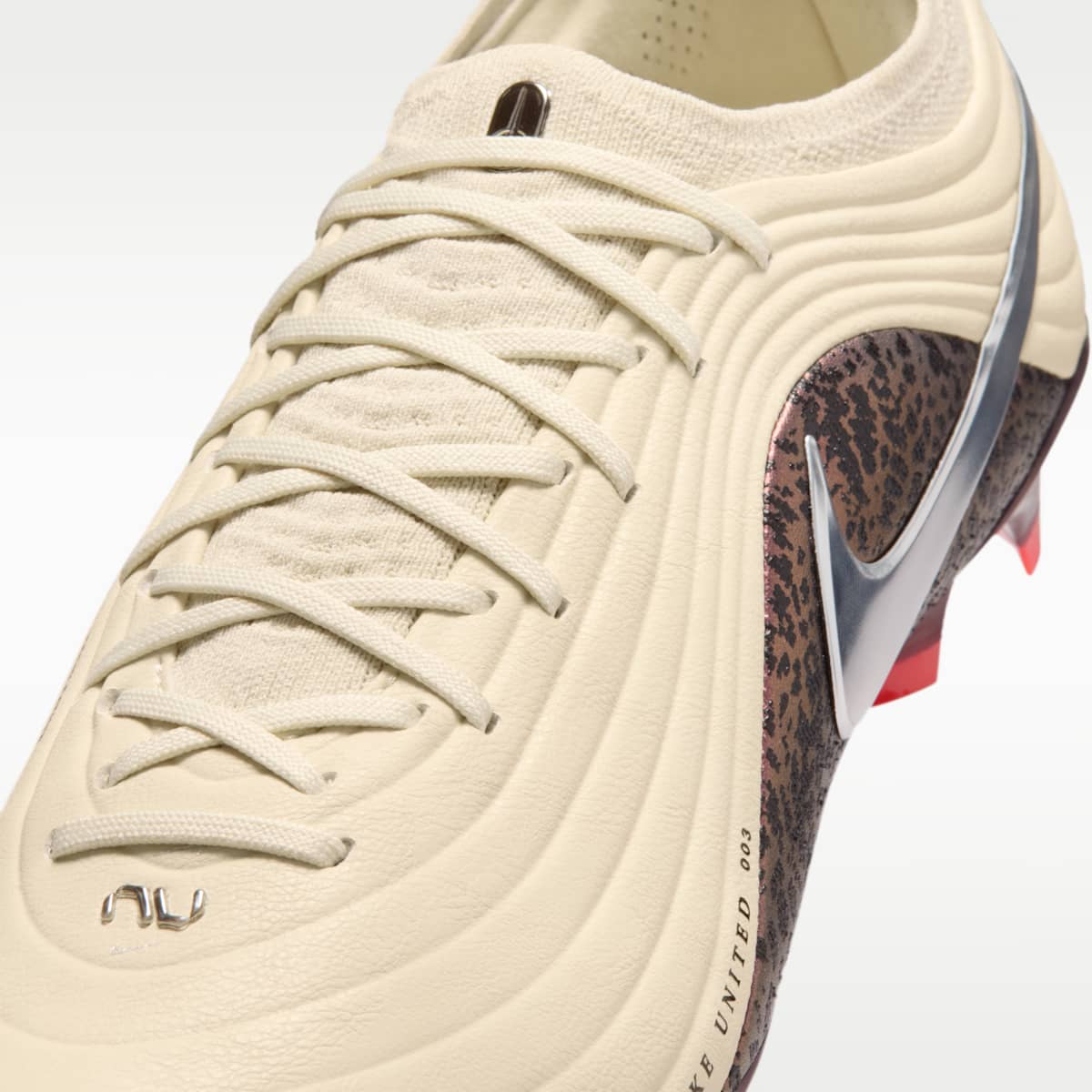 Nike United Tiempo Maestro Elite Firm-Ground Low-Top Soccer Cleats - Fossil/Burgundy Crush/Metallic Silver - Image 8