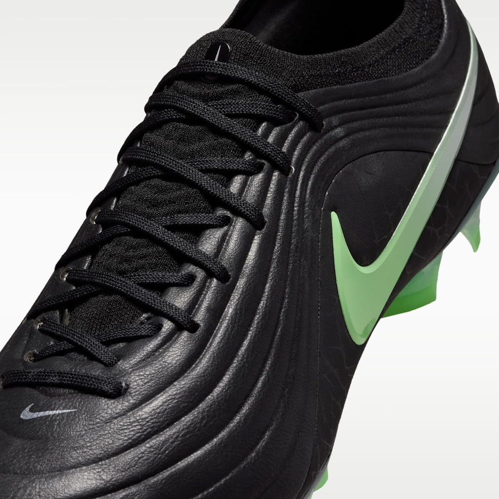 Women's Nike Tiempo Maestro Elite Firm-Ground Low-Top Soccer Cleats - Black/Black/Illusion Green