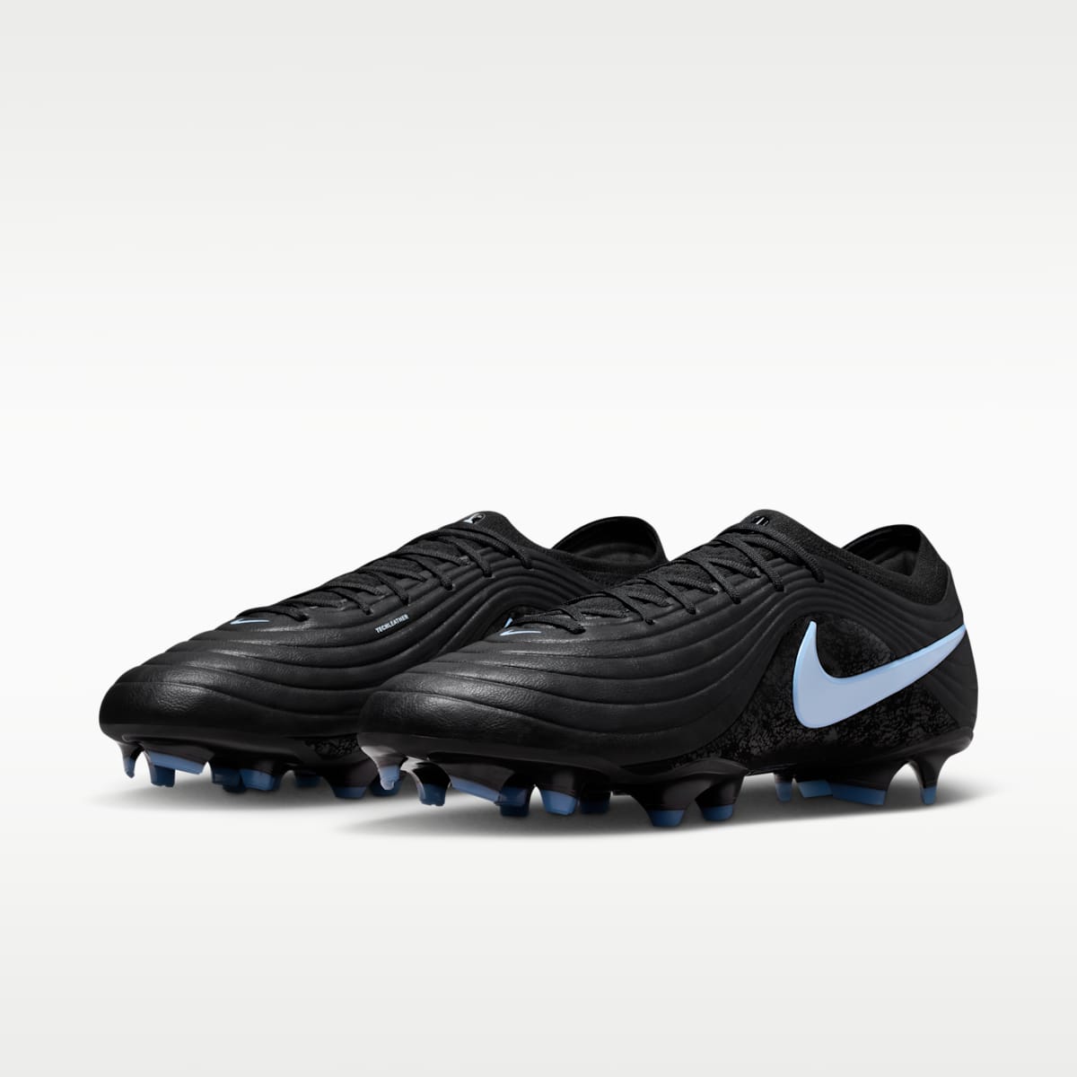 Nike Tiempo Maestro Elite Firm-Ground Low-Top Soccer Cleats - Black/Ice Blue - Image 5