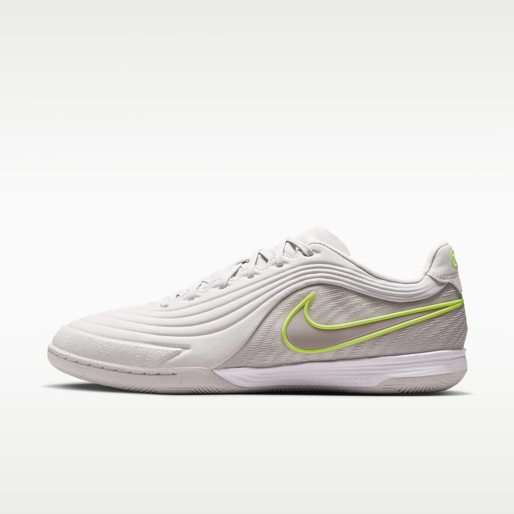 Nike Tiempo Reactgato Indoor/Court Low-Top Soccer Shoes - Vast Grey/Lemon Venom/Moon Particle - Image 1