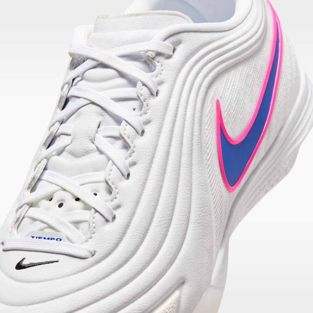 Nike Tiempo Reactgato Indoor/Court Low-Top Soccer Shoes - White/Pink Blast/Racer Blue - Image 7