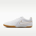 Women's Nike Tiempo Reactgato Indoor/Court Low-Top Soccer Shoes - White/Metallic Gold