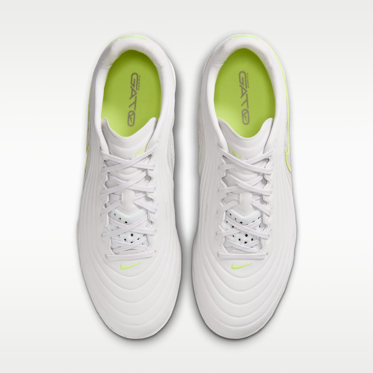Nike Tiempo Reactgato Indoor/Court Low-Top Soccer Shoes - Vast Grey/Lemon Venom/Moon Particle - Image 4