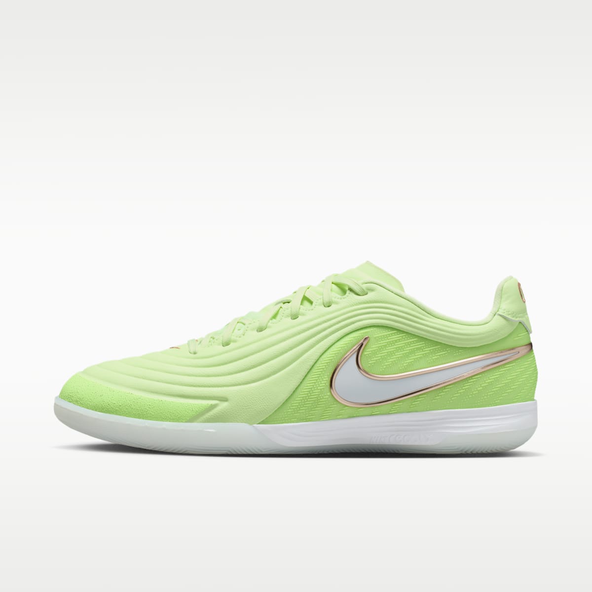 Nike Tiempo Reactgato LE Indoor/Court Low-Top Soccer Shoes - Light Liquid Lime/White - Image 1