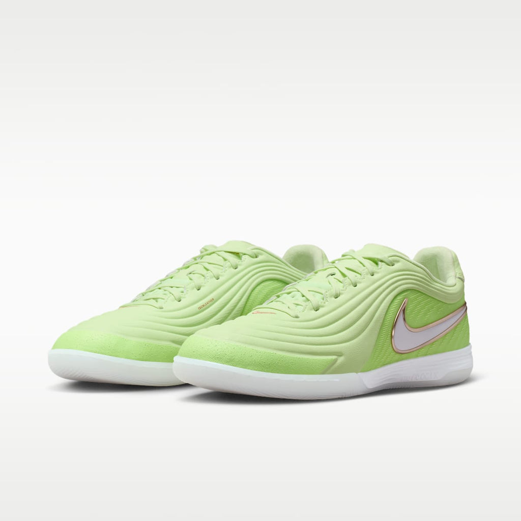 Nike Tiempo Reactgato LE Indoor/Court Low-Top Soccer Shoes - Light Liquid Lime/White - Image 5