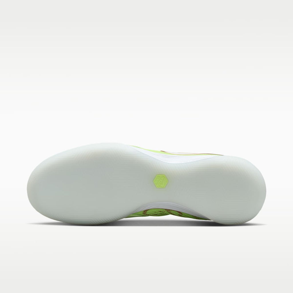 Nike Tiempo Reactgato LE Indoor/Court Low-Top Soccer Shoes - Light Liquid Lime/White - Image 2