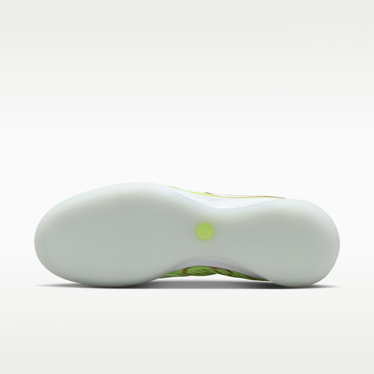 Nike Tiempo Reactgato LE Indoor/Court Low-Top Soccer Shoes - Light Liquid Lime/White - Image 2