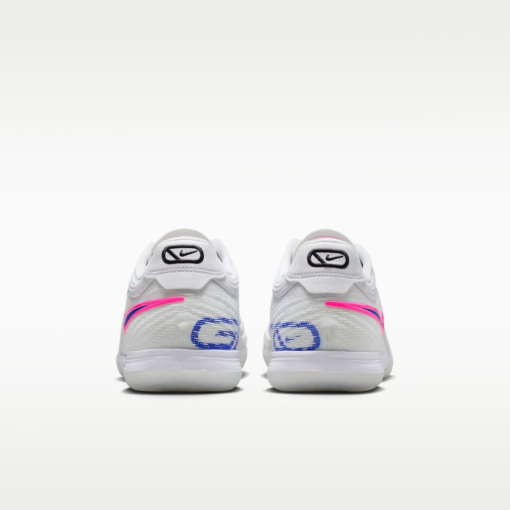 Nike Tiempo Reactgato Indoor/Court Low-Top Soccer Shoes - White/Pink Blast/Racer Blue - Image 6