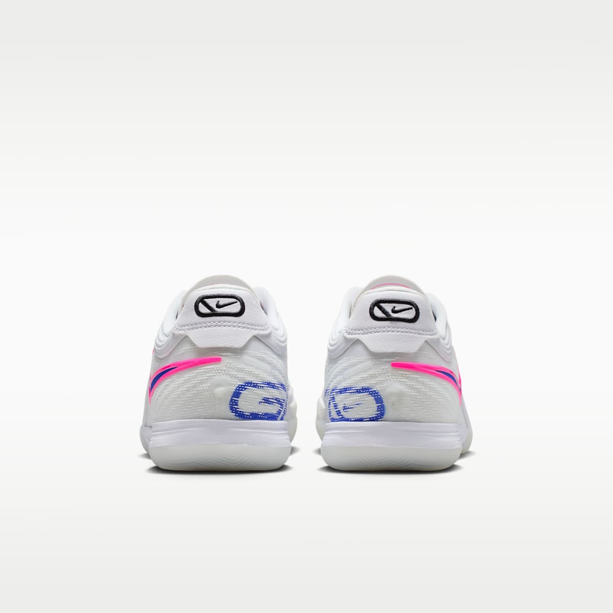 Nike Tiempo Reactgato Indoor/Court Low-Top Soccer Shoes - White/Pink Blast/Racer Blue - Image 6