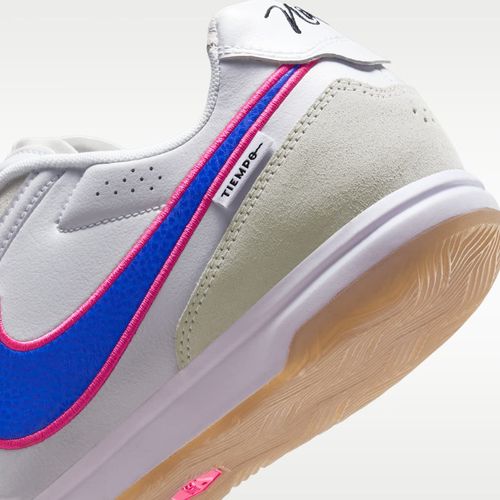 Nike Tiempo Streetgato Indoor/Court Low-Top Soccer Shoes - White/Pink Blast/Racer Blue - Image 8