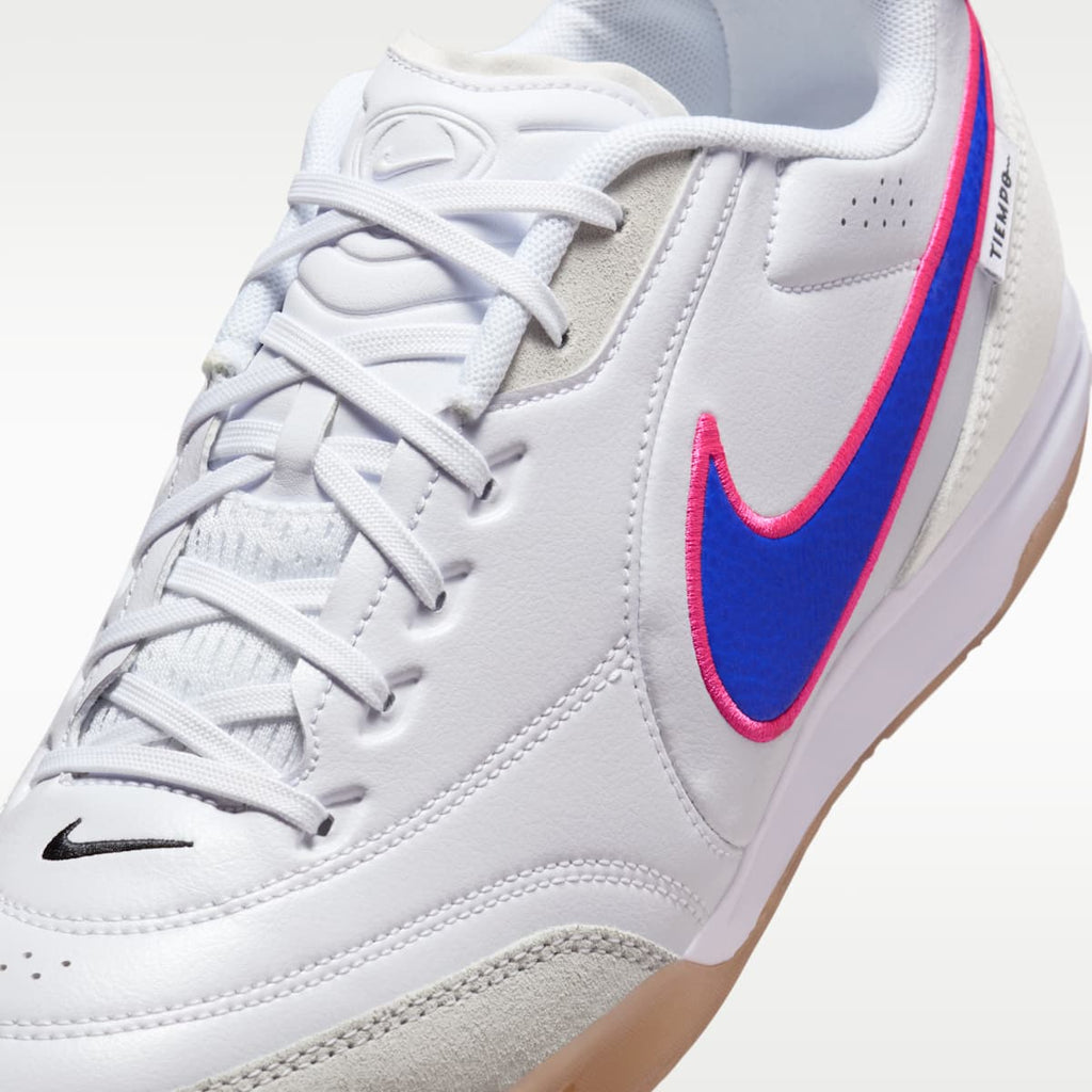 Nike Tiempo Streetgato Indoor/Court Low-Top Soccer Shoes - White/Pink Blast/Racer Blue - Image 7