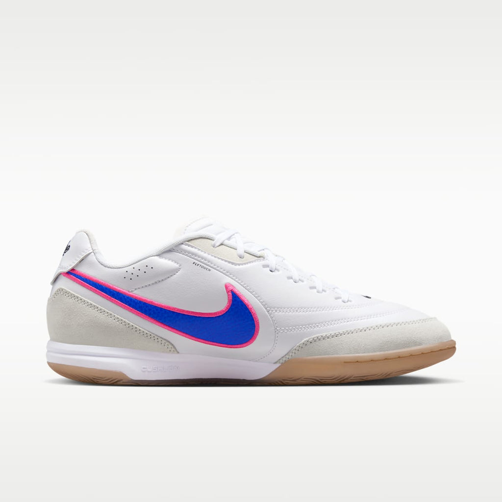 Nike Tiempo Streetgato Indoor/Court Low-Top Soccer Shoes - White/Pink Blast/Racer Blue - Image 3