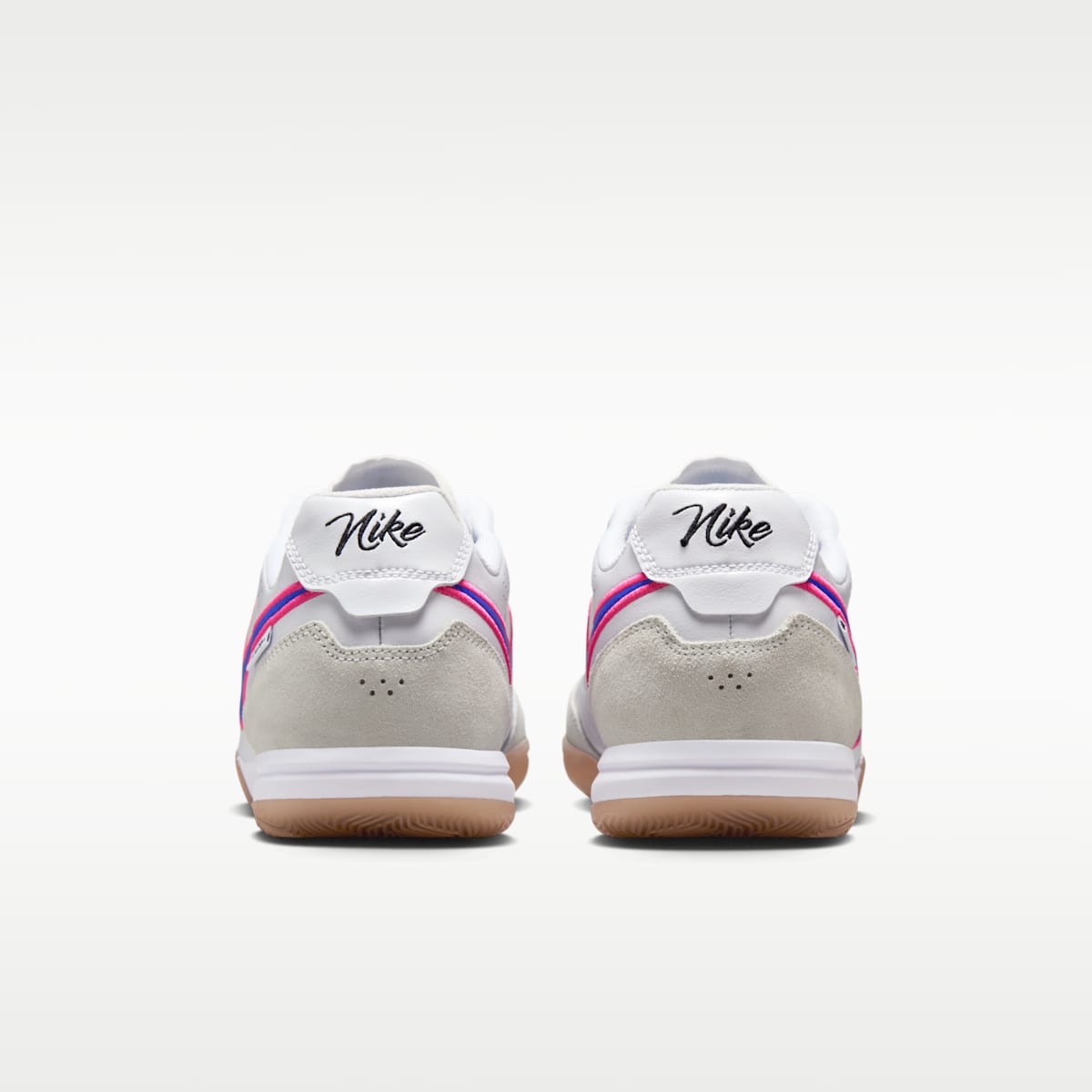 Nike Tiempo Streetgato Indoor/Court Low-Top Soccer Shoes - White/Pink Blast/Racer Blue - Image 6
