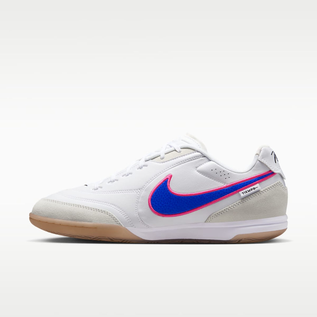 Nike Tiempo Streetgato Indoor/Court Low-Top Soccer Shoes - White/Pink Blast/Racer Blue - Image 1