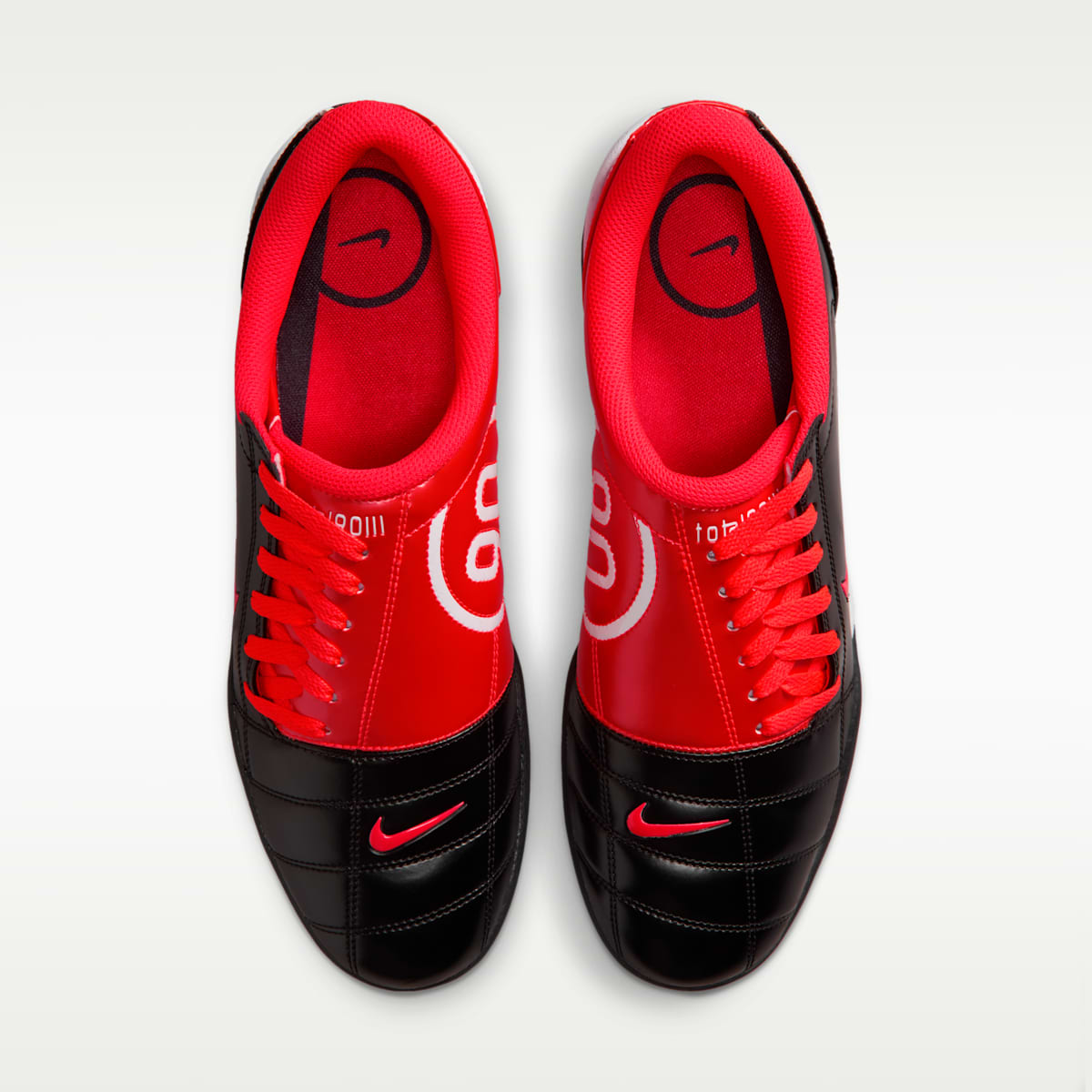 Nike Total 90 Men's Shoes - Black/White/Black/Bright Crimson - Image 4