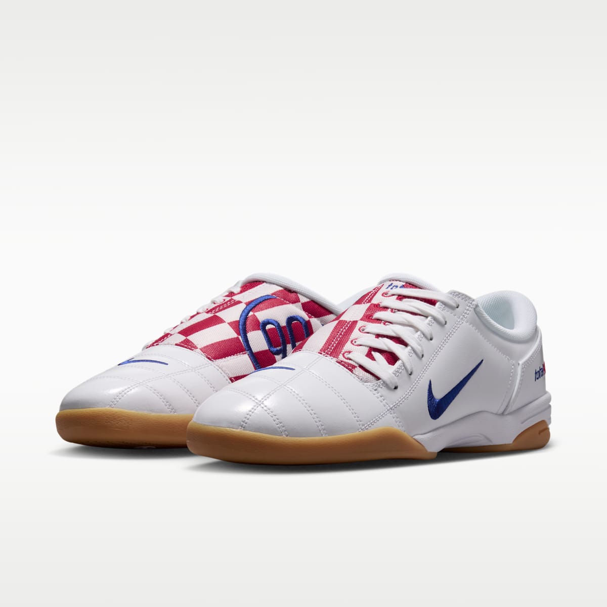 Nike Total 90 Checkered Men's Shoes - White/University Red/Gum Yellow/Deep Royal Blue - Image 5