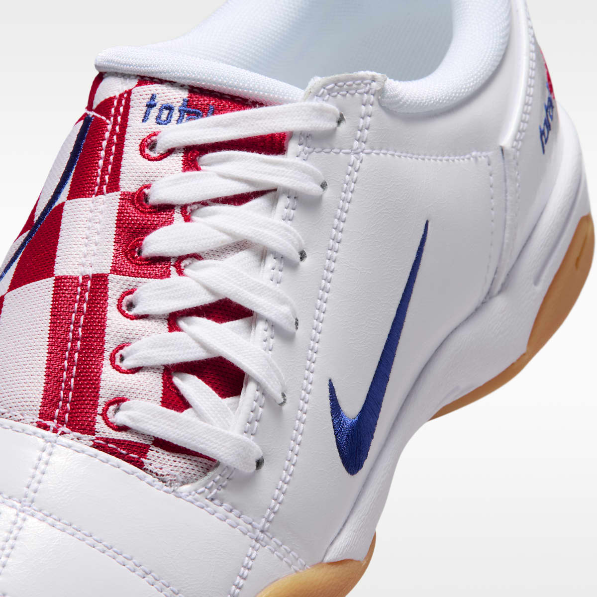 Nike Total 90 Checkered Men's Shoes - White/University Red/Gum Yellow/Deep Royal Blue - Image 7