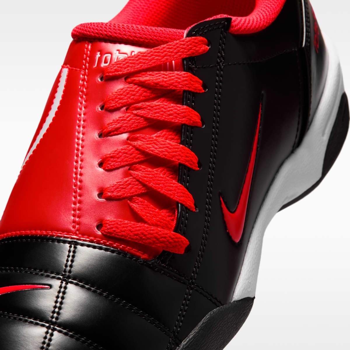 Nike Total 90 Men's Shoes - Black/White/Black/Bright Crimson - Image 7