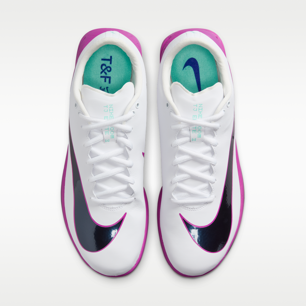 Women's Nike Triple Jump Elite 3 Track & Field Jumping Spikes - White/Hyper Turquoise/Bright Crimson/Obsidian