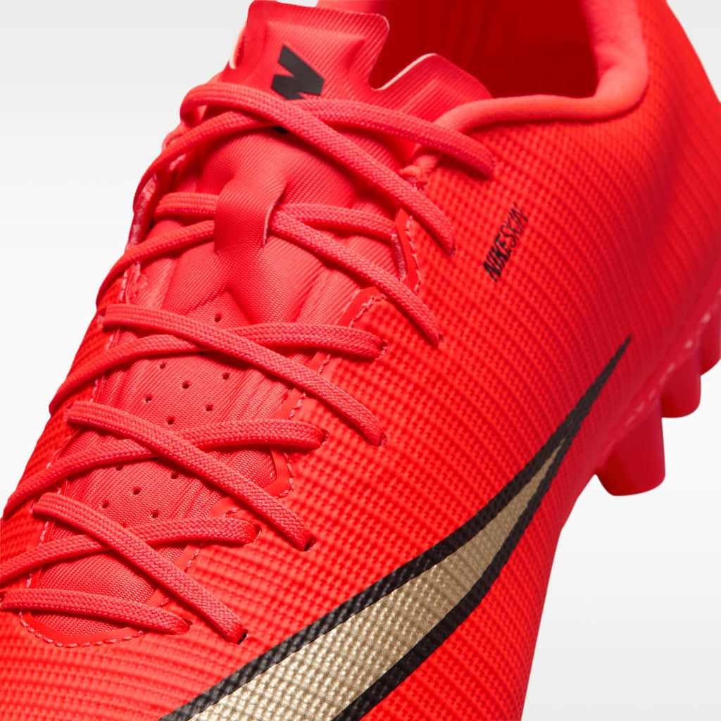 Nike Mercurial Vapor 17 Academy Artificial-Grass Low-Top Soccer Cleats - Bright Crimson/Blur - Image 8