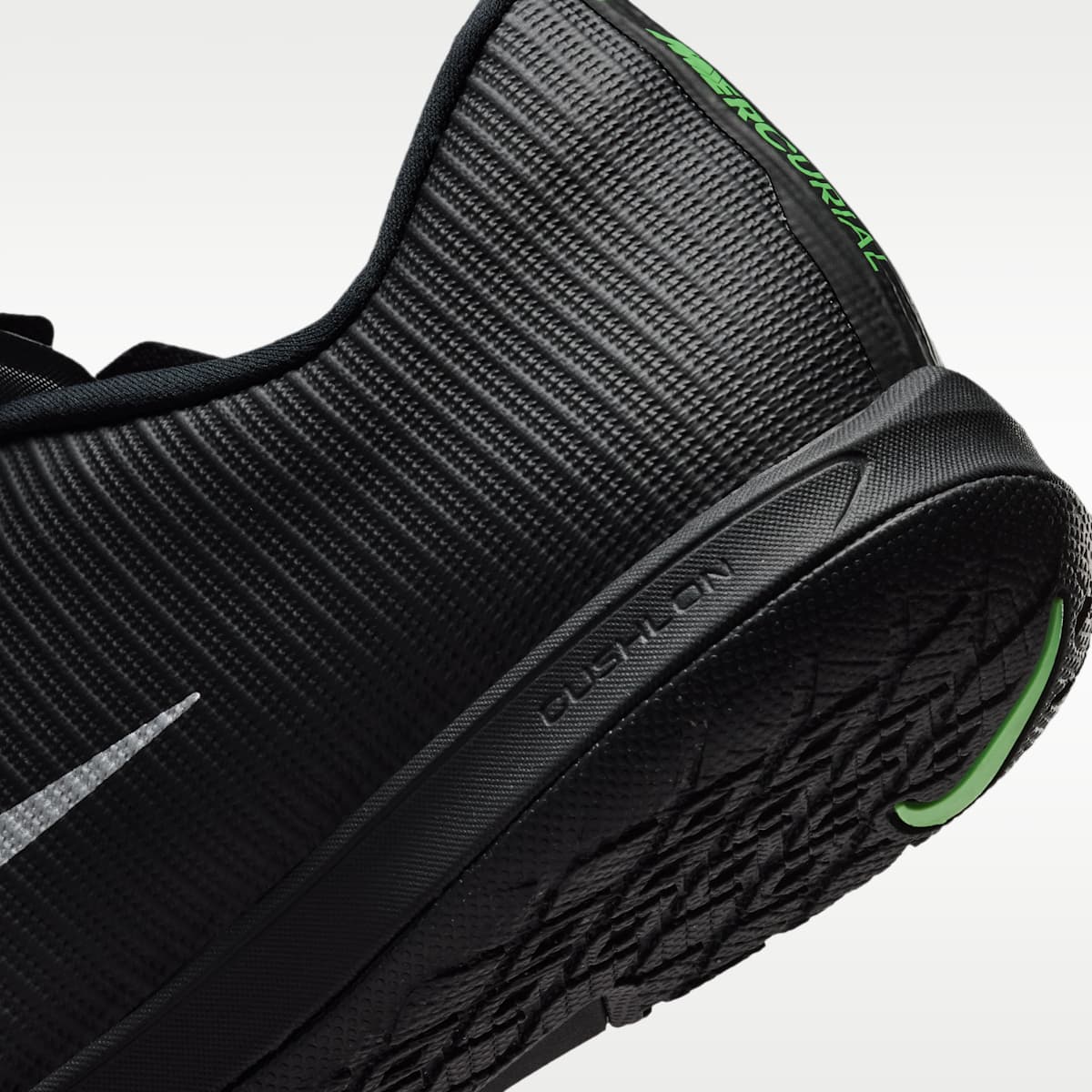 Nike Mercurial Vapor 17 Academy Indoor/Court Low-Top Soccer Shoes - Black/Black/Illusion Green - Image 8