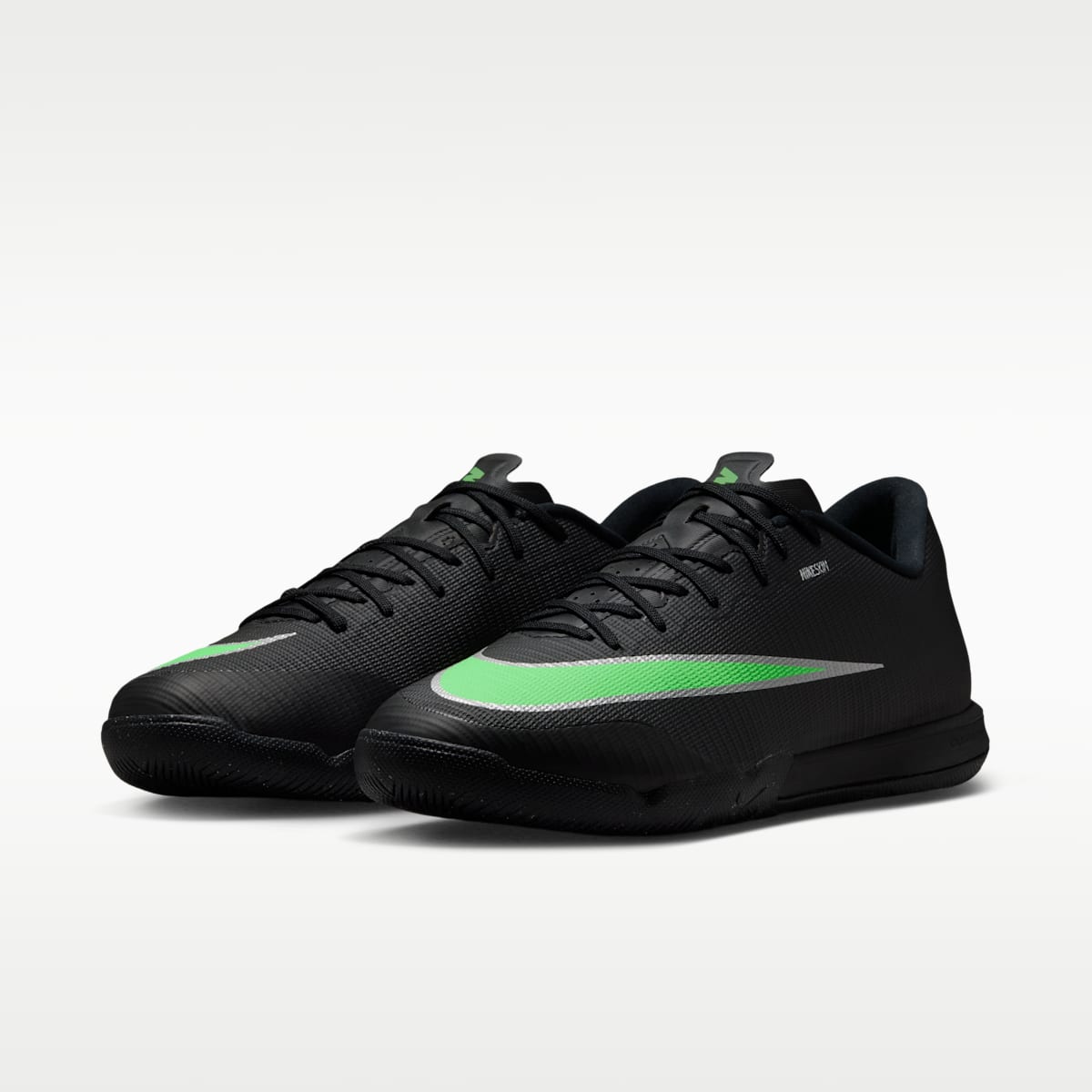 Nike Mercurial Vapor 17 Academy Indoor/Court Low-Top Soccer Shoes - Black/Black/Illusion Green - Image 5