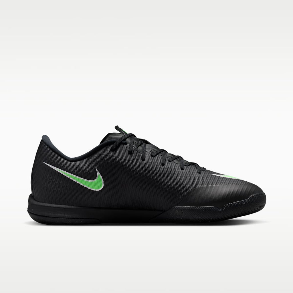 Nike Mercurial Vapor 17 Academy Indoor/Court Low-Top Soccer Shoes - Black/Black/Illusion Green - Image 3