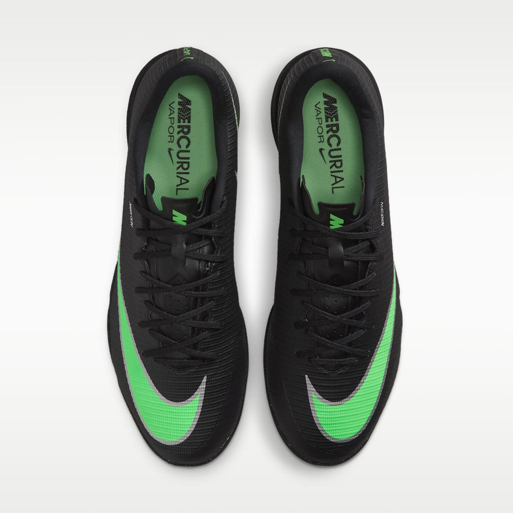 Nike Mercurial Vapor 17 Academy Indoor/Court Low-Top Soccer Shoes - Black/Black/Illusion Green - Image 4
