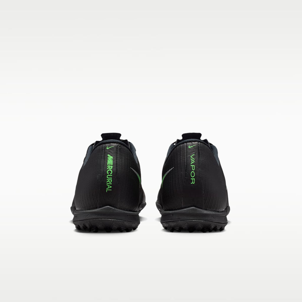 Nike Mercurial Vapor 17 Academy Turf Low-Top Soccer Shoes - Black/Black/Illusion Green - Image 6