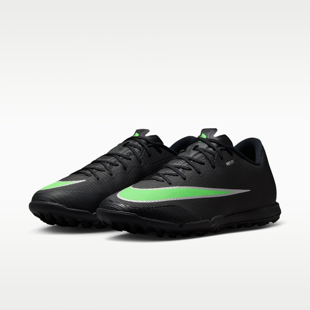 Nike Mercurial Vapor 17 Academy Turf Low-Top Soccer Shoes - Black/Black/Illusion Green - Image 5