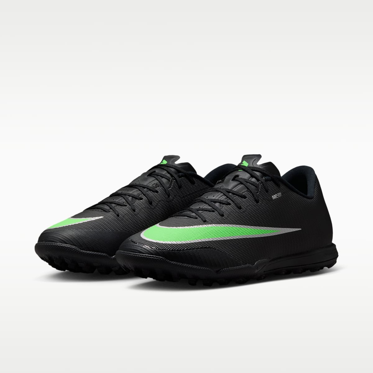 Nike Mercurial Vapor 17 Academy Turf Low-Top Soccer Shoes - Black/Black/Illusion Green - Image 5