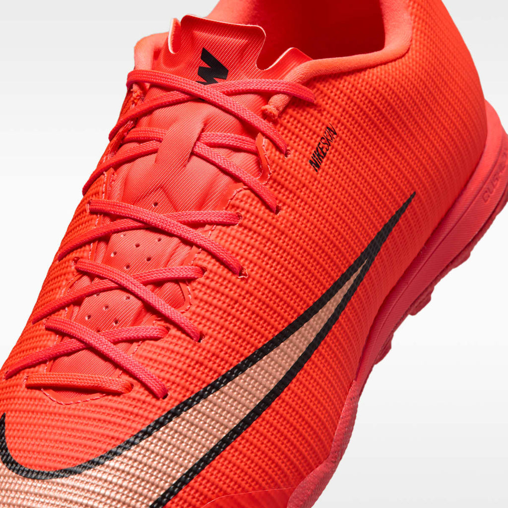 Nike Mercurial Vapor 17 Academy Turf Low-Top Soccer Shoes - Bright Crimson/Blur - Image 7