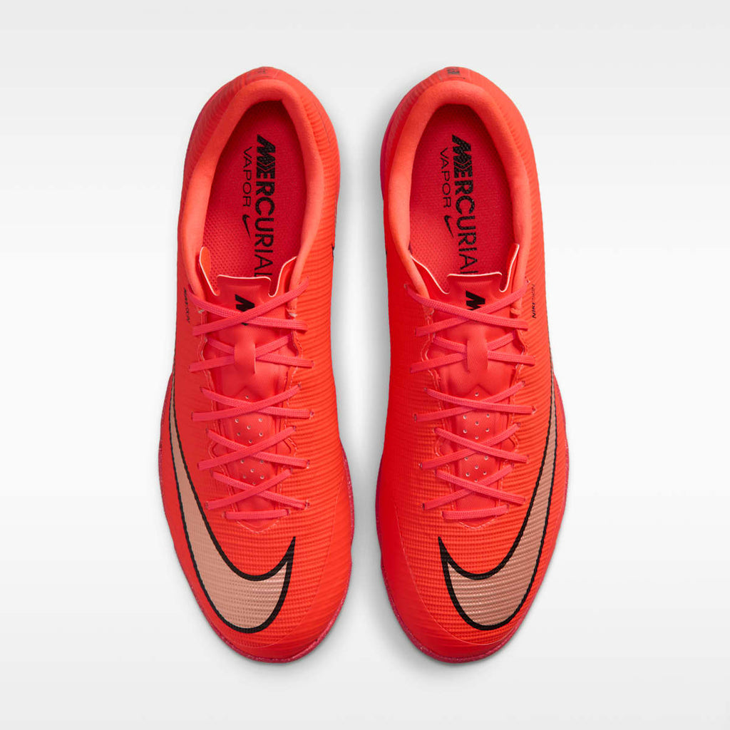 Nike Mercurial Vapor 17 Academy Turf Low-Top Soccer Shoes - Bright Crimson/Blur - Image 4