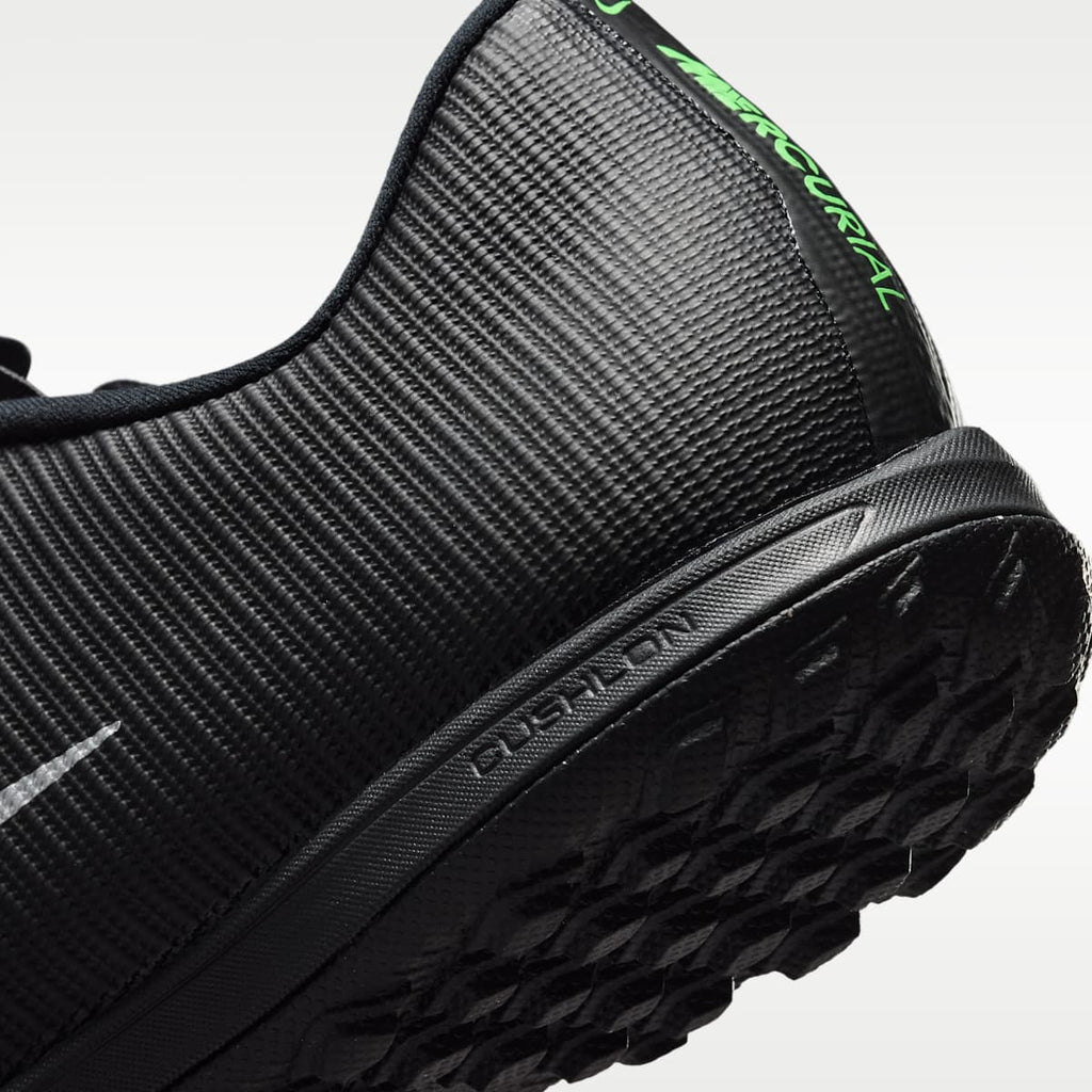 Nike Mercurial Vapor 17 Academy Turf Low-Top Soccer Shoes - Black/Black/Illusion Green - Image 8