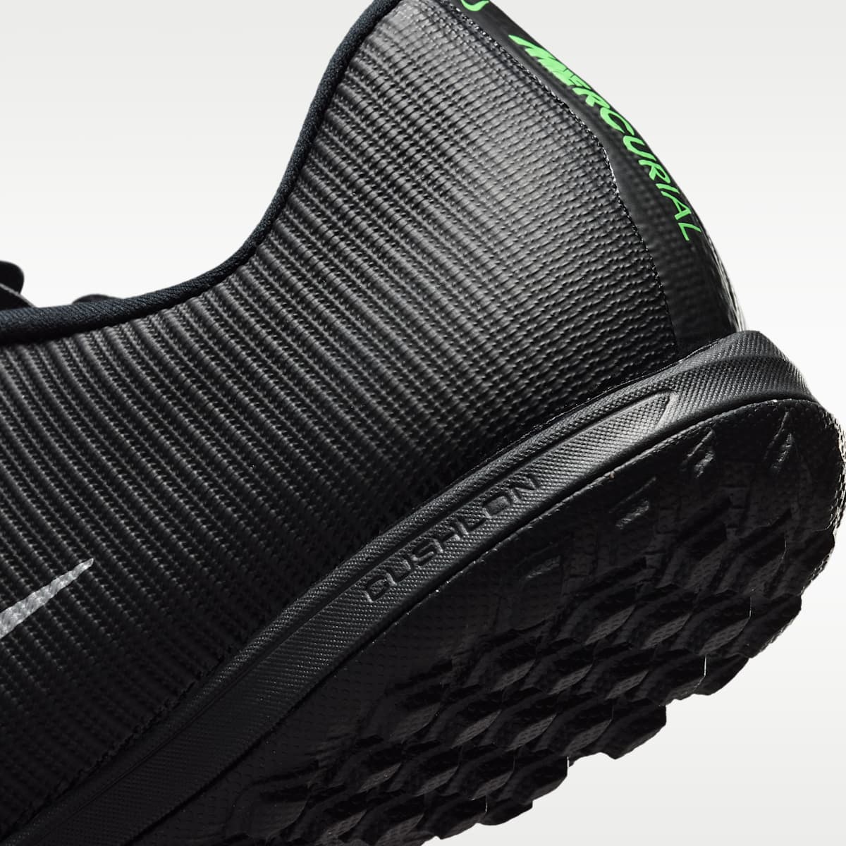 Nike Mercurial Vapor 17 Academy Turf Low-Top Soccer Shoes - Black/Black/Illusion Green - Image 8