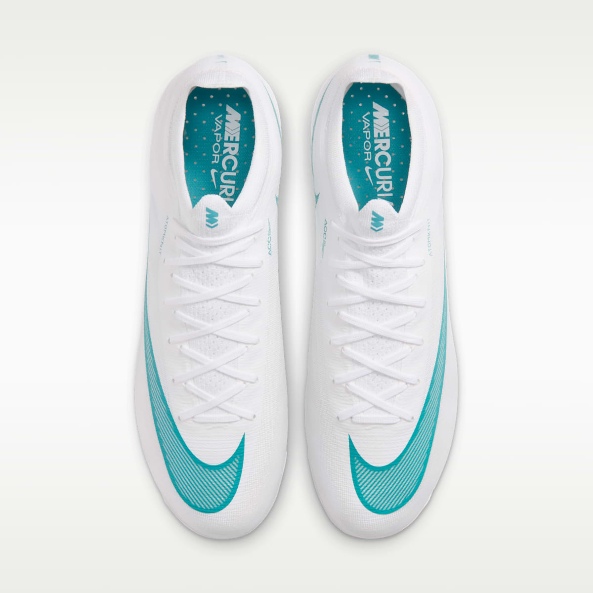 Nike Mercurial Vapor 17 Elite Artificial-Grass Low-Top Soccer Cleats - White/Dusty Cactus - Image 4